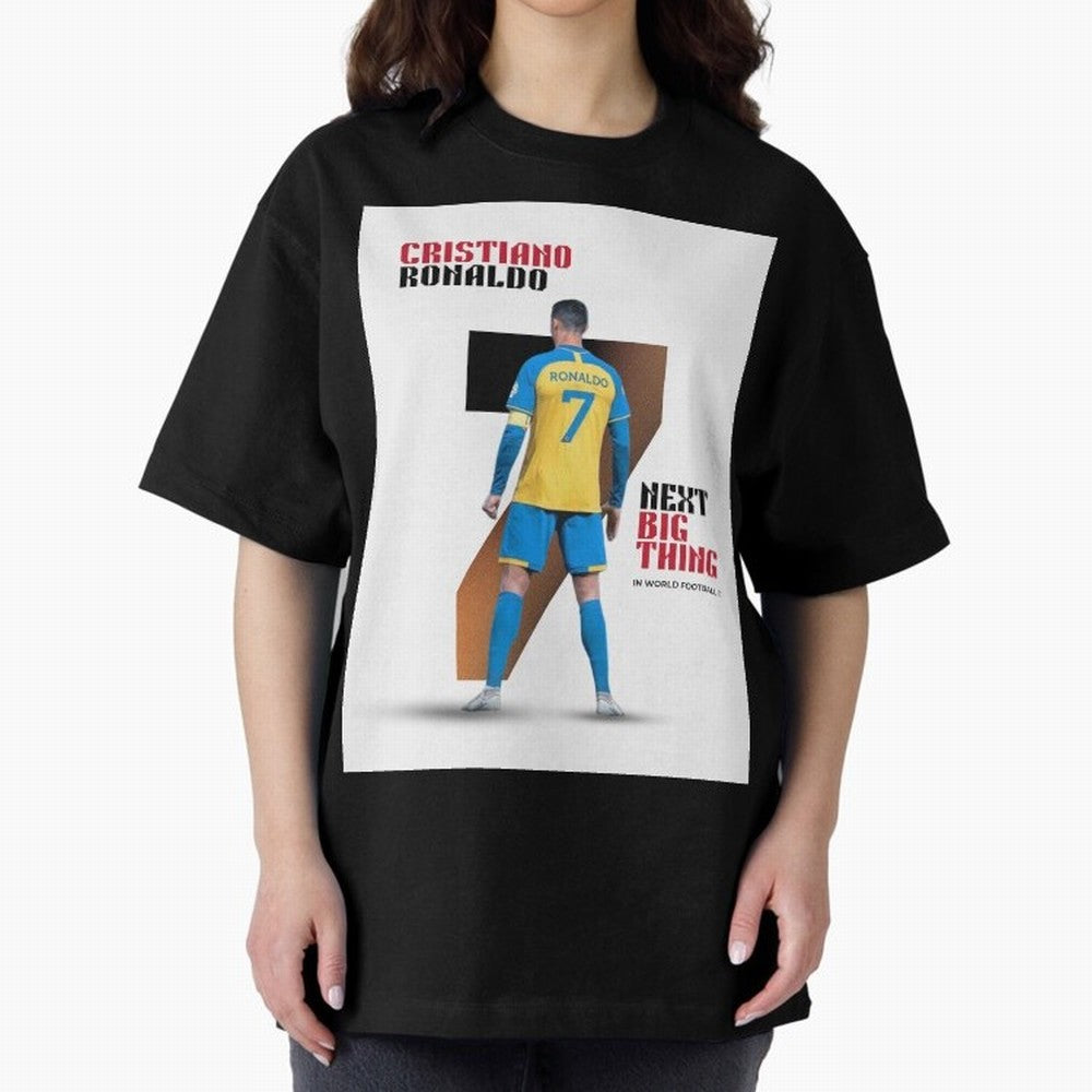 Cristiano Ronaldo Oversized T-Shirt Share the Excitement of FIFA World Cup 2026 for Fans of Messi and England and Germany, Bringing Football Festival Excitement, Trophy Ambitions, Country Rivalries and Star Player Buzz; Ideal for Fans Who Follow