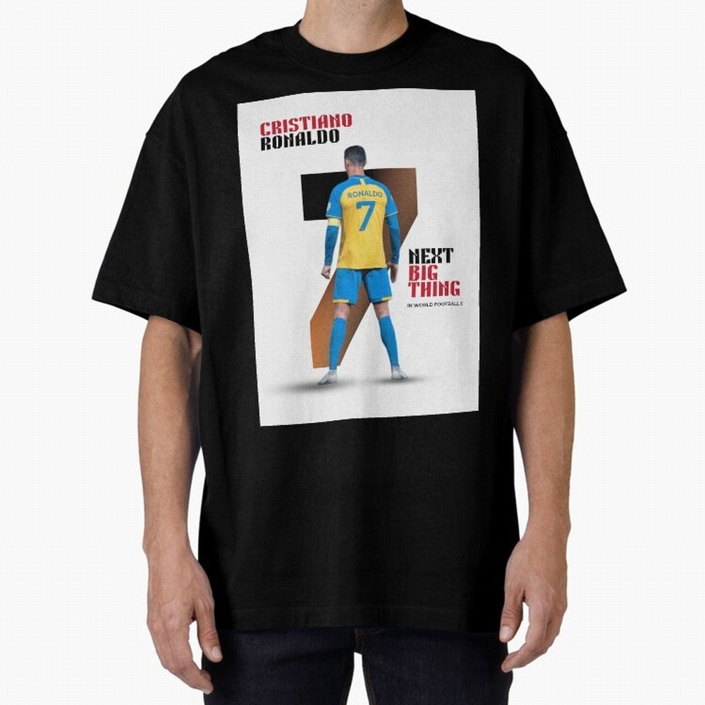 Cristiano Ronaldo Oversized T-Shirt Share the Excitement of FIFA World Cup 2026 for Fans of Messi and England and Germany, Bringing Football Festival Excitement, Trophy Ambitions, Country Rivalries and Star Player Buzz; Ideal for Fans Who Follow