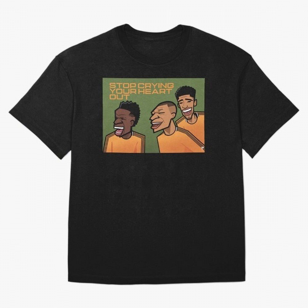 stop crying your heart out Oversized T-Shirt Upgrade Match Day Hype around FIFA World Cup 2026, Mbappe and Neymar, Argentina, Retro Football Energy, Iconic Rivalries, Trophy Chase Drama and Stadium Atmosphere; Ideal for Football Dads, Football
