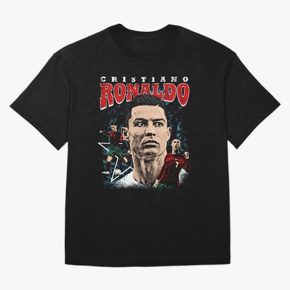 Cristiano Ronaldo CR7 Iconic T-Shirt Oversized T-Shirt Discover Match Day Hype around FIFA World Cup 2026, Messi, CR7 and Mbappe, Argentina and Brazil, Retro Football Energy, Iconic Rivalries, Trophy Chase Drama and Stadium Atmosphere; Ideal for