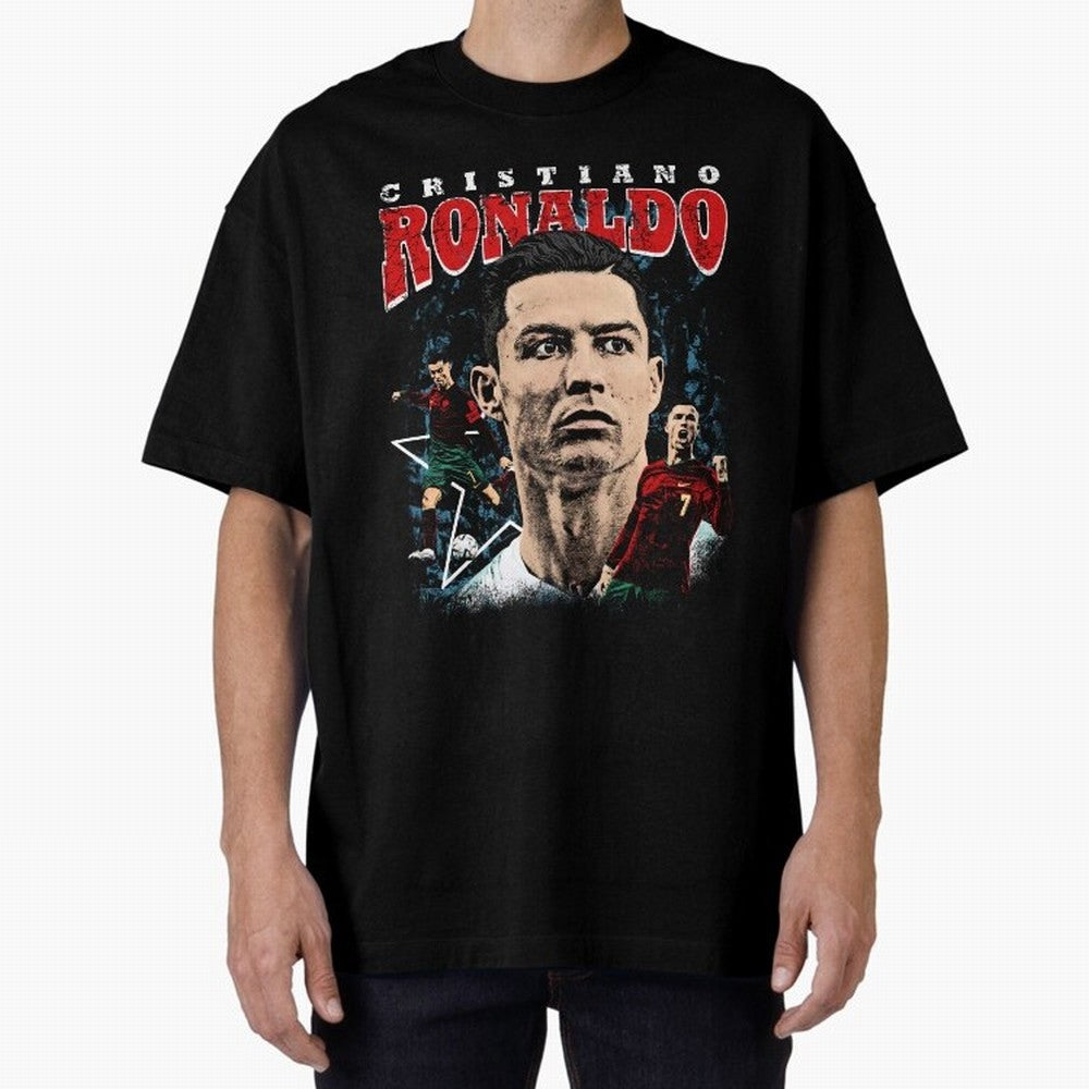 Cristiano Ronaldo CR7 Iconic T-Shirt Oversized T-Shirt Discover Match Day Hype around FIFA World Cup 2026, Messi, CR7 and Mbappe, Argentina and Brazil, Retro Football Energy, Iconic Rivalries, Trophy Chase Drama and Stadium Atmosphere; Ideal for