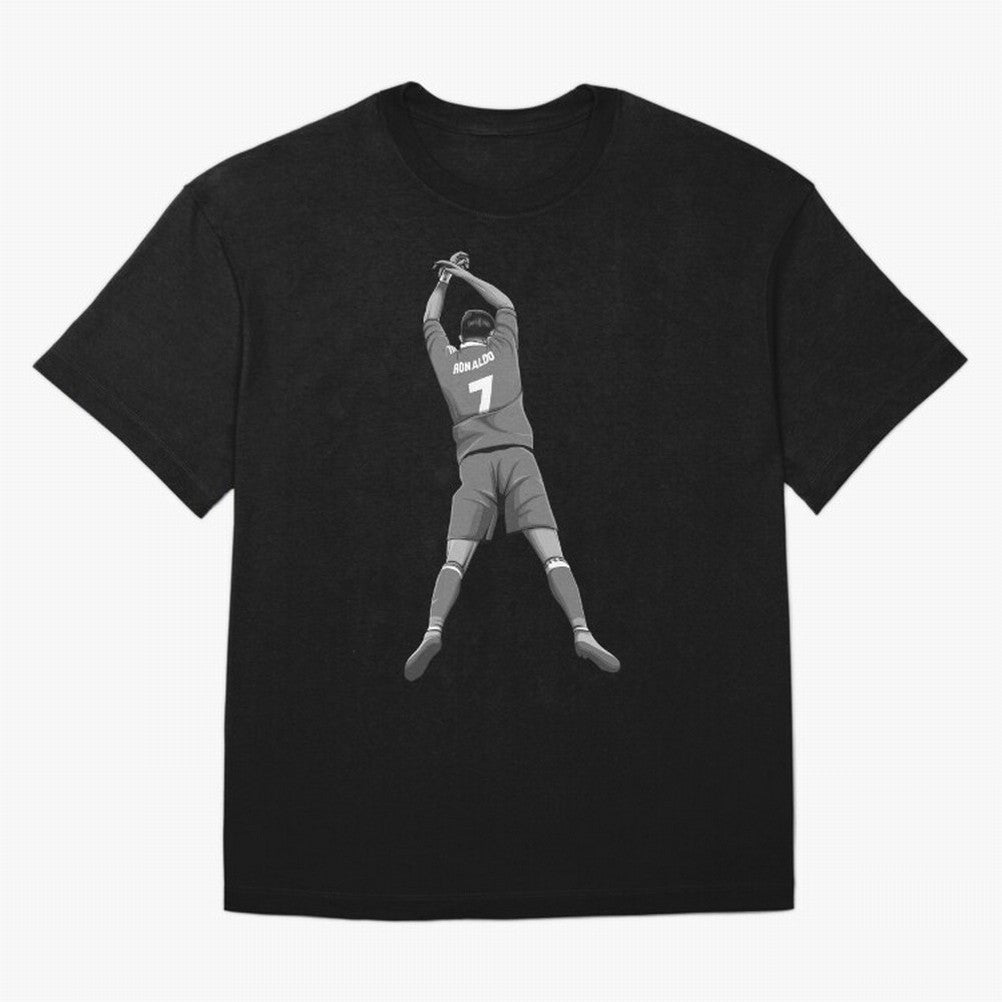 Cristiano Ronaldo Black and White Version Oversized T-Shirt Honor the Beautiful Game during Match Day Hype around FIFA World Cup 2026 Group Stage, Messi, CR7 and Mbappe, Brazil, Portugal and Argentina, Game Day Rituals, Football Legends, Country