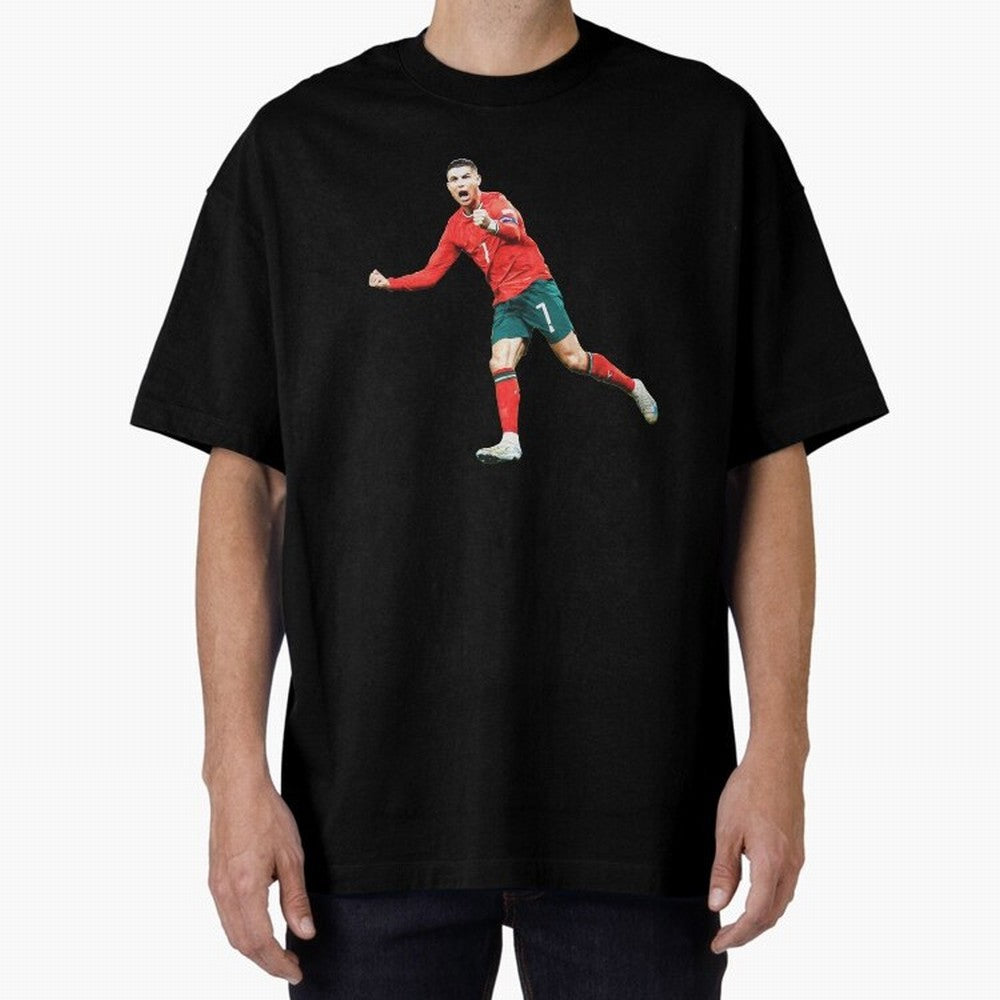 Cristiano Ronaldo Oversized T-Shirt Support the Legends of FIFA World Cup 2026 Spirit, Highlighting England, France and Netherlands, CR7, Football Festival Excitement, Trophy Ambitions, Country Rivalries and Star Player Buzz; Great for Supporters