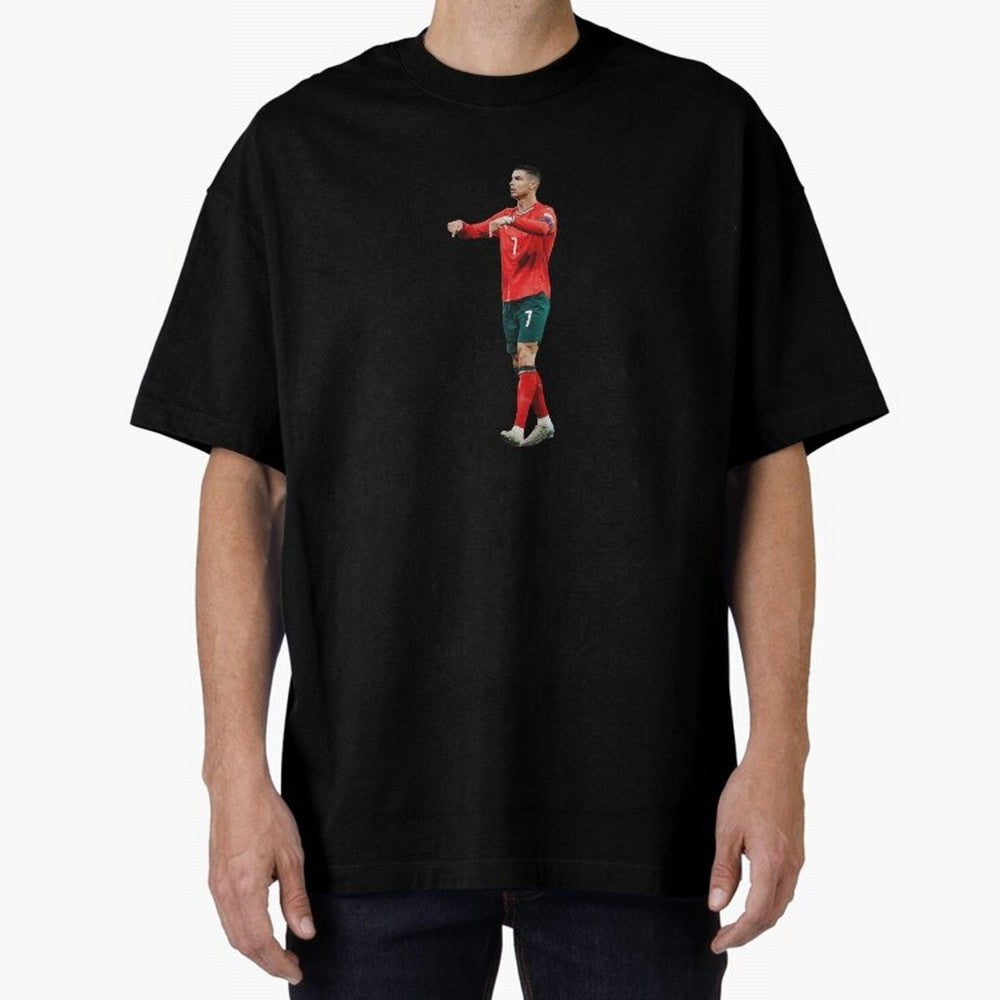 Cristiano Ronaldo siuuuuuu Oversized T-Shirt Make Memories around Match Day Hype around FIFA World Cup 2026 Group Stage, Neymar, Haaland and Cristiano Ronaldo, England, France and Netherlands, Supporter Pride, Iconic Celebrations, Legendary Names