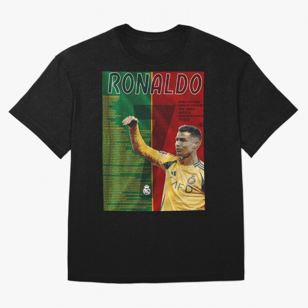 cristiano ronaldo 40th birthday tribute poster Oversized T-Shirt Relive Legendary Nights from FIFA World Cup 2026 Group Stage Made for Messi, Neymar and Mbappe, Argentina and Brazil Energy, Worldwide Fan Energy, Dramatic Goals, Stadium Lights and