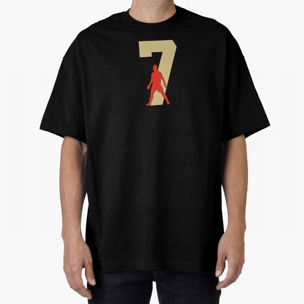 Ronaldo 7 Soccer Icon Oversized T-Shirt Show Passion for the Stars of FIFA World Cup 2026 Group Stage Spirit, Capturing France and Portugal, Messi and Cristiano Ronaldo, Soccer Culture, Superstar Moments, National Team Dreams and Competitive Fire;