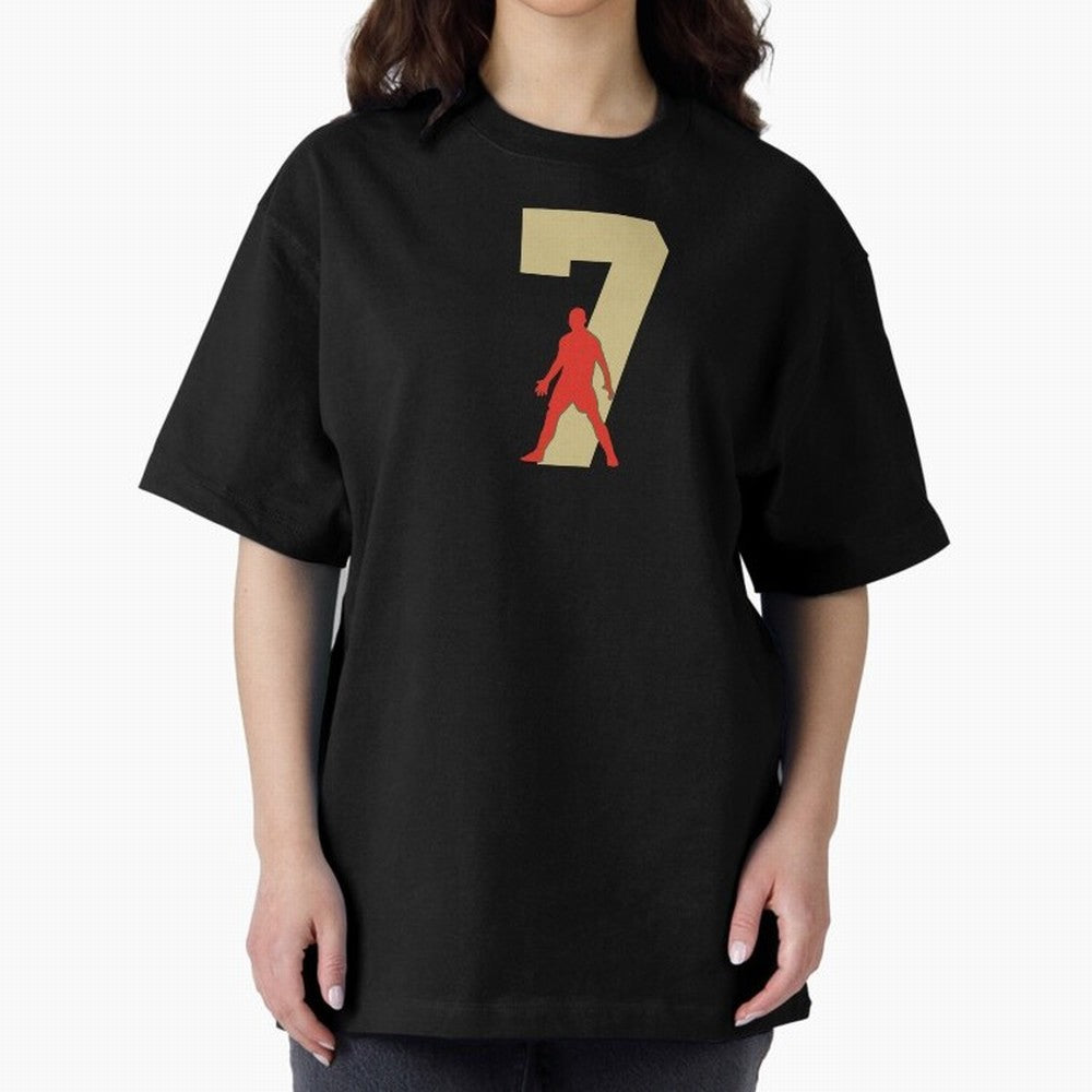 Ronaldo 7 Soccer Icon Oversized T-Shirt Show Passion for the Stars of FIFA World Cup 2026 Group Stage Spirit, Capturing France and Portugal, Messi and Cristiano Ronaldo, Soccer Culture, Superstar Moments, National Team Dreams and Competitive Fire;