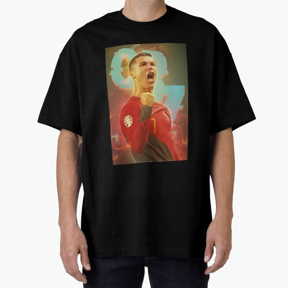 Ronaldo selebration Oversized T-Shirt Represent Football Lovers during the FIFA World Cup 2026 Group Stage Journey through CR7 Highlights, England Pride, Retro Football Energy, Iconic Rivalries, Trophy Chase Drama and Stadium Atmosphere; Great for