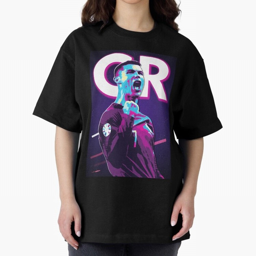 Ronaldo Oversized T-Shirt Celebrate Football Dreams Across FIFA World Cup 2026 Group Stage for Fans of Messi, Neymar and Mbappe and Spain and Netherlands, Bringing Sports Nostalgia, International Competition, Famous Players and Unforgettable