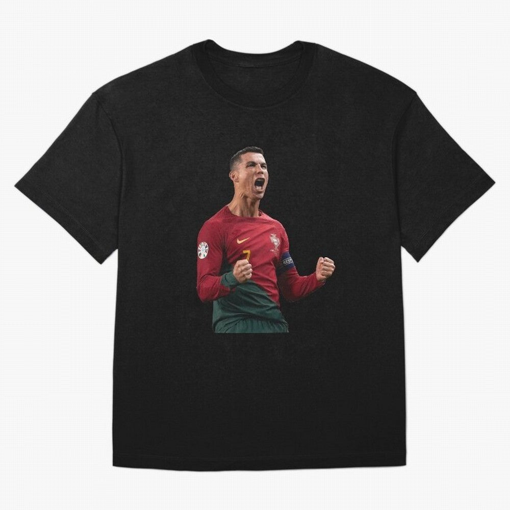 Cristiano Ronaldo T-Shirt Oversized T-Shirt Show Passion for the Stars of Global Football Passion for FIFA World Cup 2026, Built around CR7 and Messi, France, Football Passion, Legendary Performances, Festival Vibes and Supporter Community; Made
