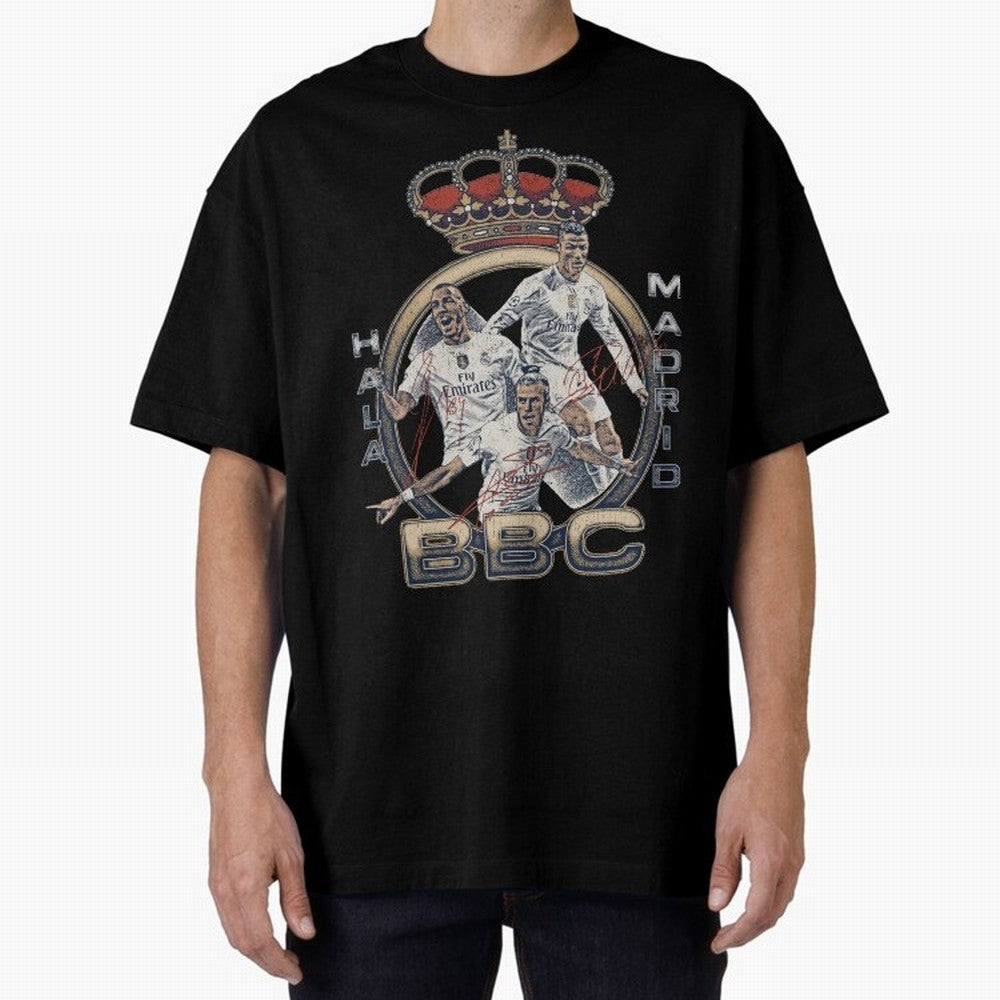 BBC of Real Madrid Oversized T-Shirt Elevate Match Day Hype around FIFA World Cup 2026 Group Stage, Messi, Neymar and Mbappe, Argentina and Brazil, Tournament Hype, Historic Matchups, Family Viewing Parties and Global Sports Pride; Perfect for