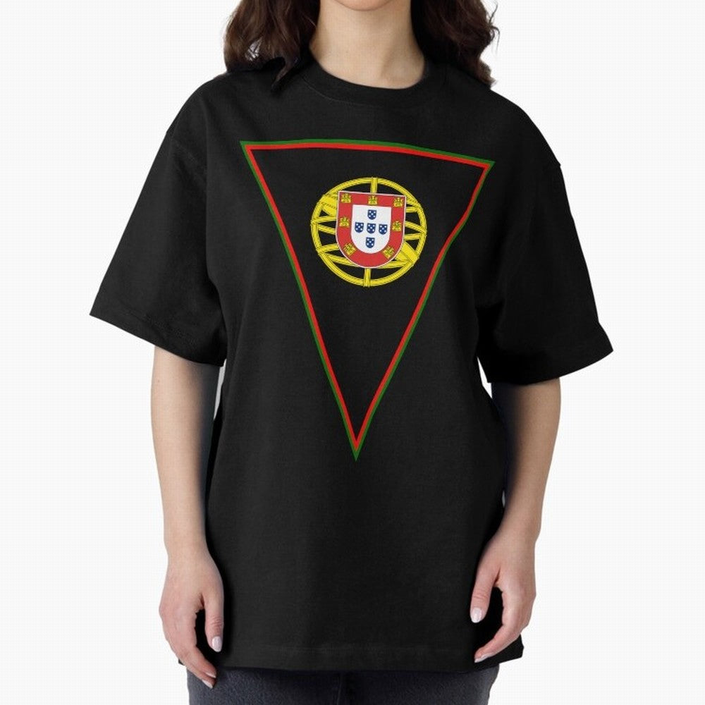 Portugal Flag & Coat of arms Oversized T-Shirt Celebrate Every Goal in FIFA World Cup 2026 USA Canada Mexico Spirit, Capturing Spain and Netherlands, Neymar, Game Day Rituals, Football Legends, Country Pride and the Road to the Final; Ideal for
