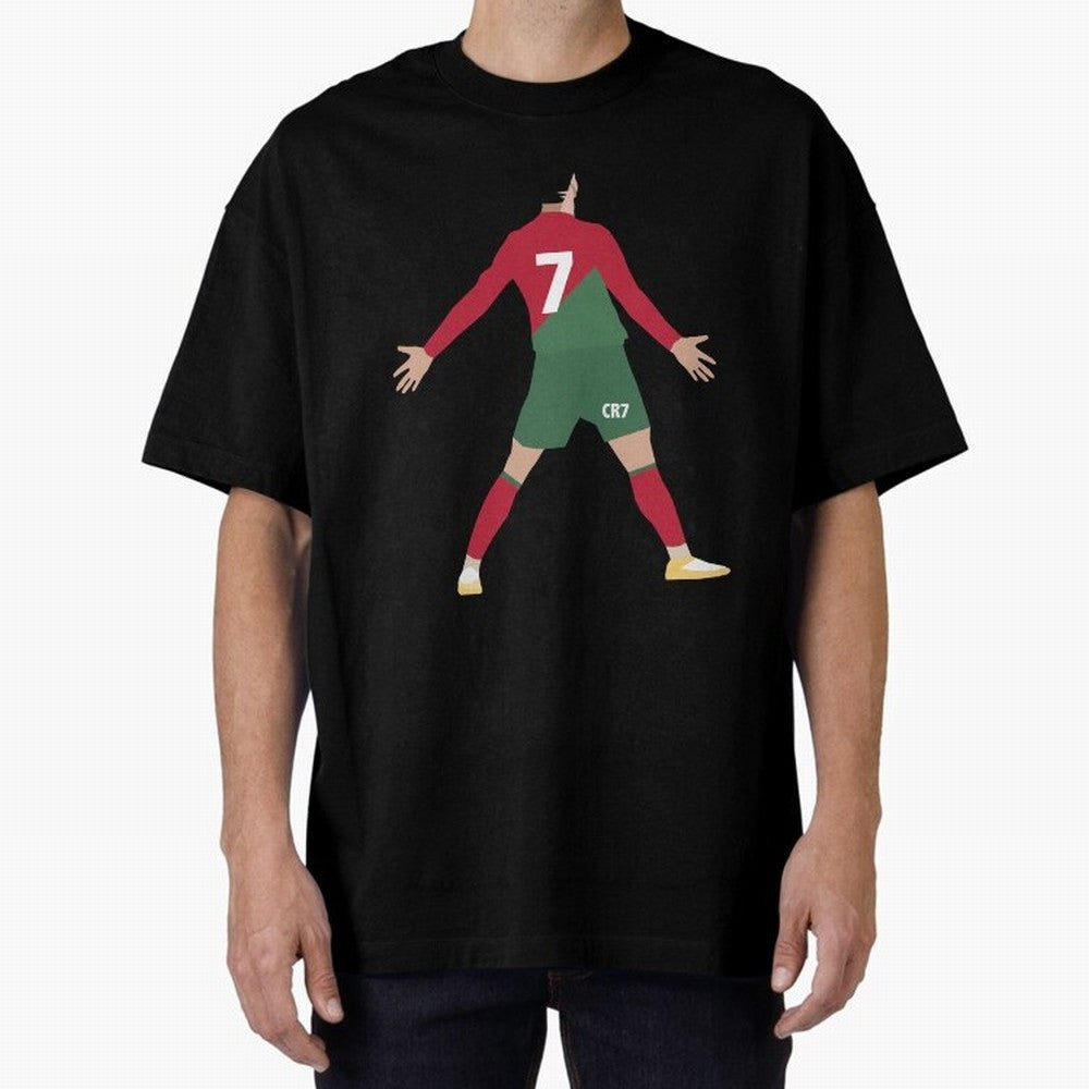 Cristiano Ronaldo illustration Oversized T-Shirt Share FIFA World Cup 2026 USA Canada Mexico with Haaland and Mbappe, Argentina Energy, Game Day Rituals, Football Legends, Country Pride and the Road to the Final; Perfect for Fans, Collectors,