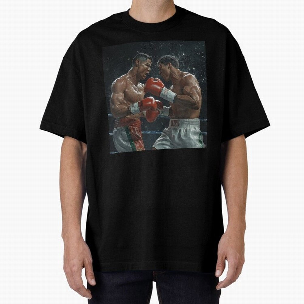 Cristiano Ronaldo vs Alvarez Canelo: Gaming Duel Between Legends Oversized T-Shirt Bring Legendary Rivalry Energy to FIFA World Cup 2026 Group Stage for Fans of Cristiano Ronaldo, Haaland and CR7 and Argentina, Bringing Football Festival
