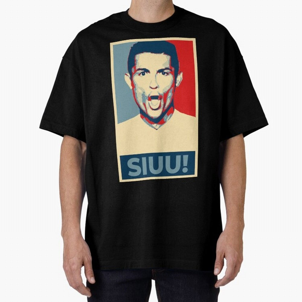 Ronaldo Siuu! - Hope Oversized T-Shirt Celebrate Rivalries and Pride in the FIFA World Cup 2026 Journey through Mbappe and Neymar Highlights, Argentina Pride, Worldwide Fan Energy, Dramatic Goals, Stadium Lights and Championship Celebrations; Great