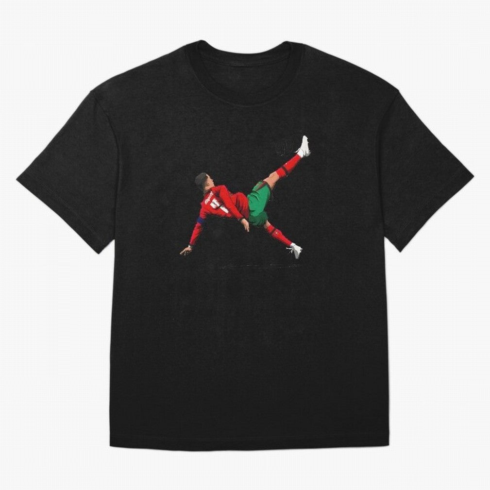 Cristiano Ronaldo 910th Goal Bicycle Kick Tribute Oversized T-Shirt Support Your Favorite Stars during FIFA World Cup 2026 Spirit, Centered on Portugal, Spain and Germany, Cristiano Ronaldo, Match Day Excitement, Supporter Culture, Golden Goals and