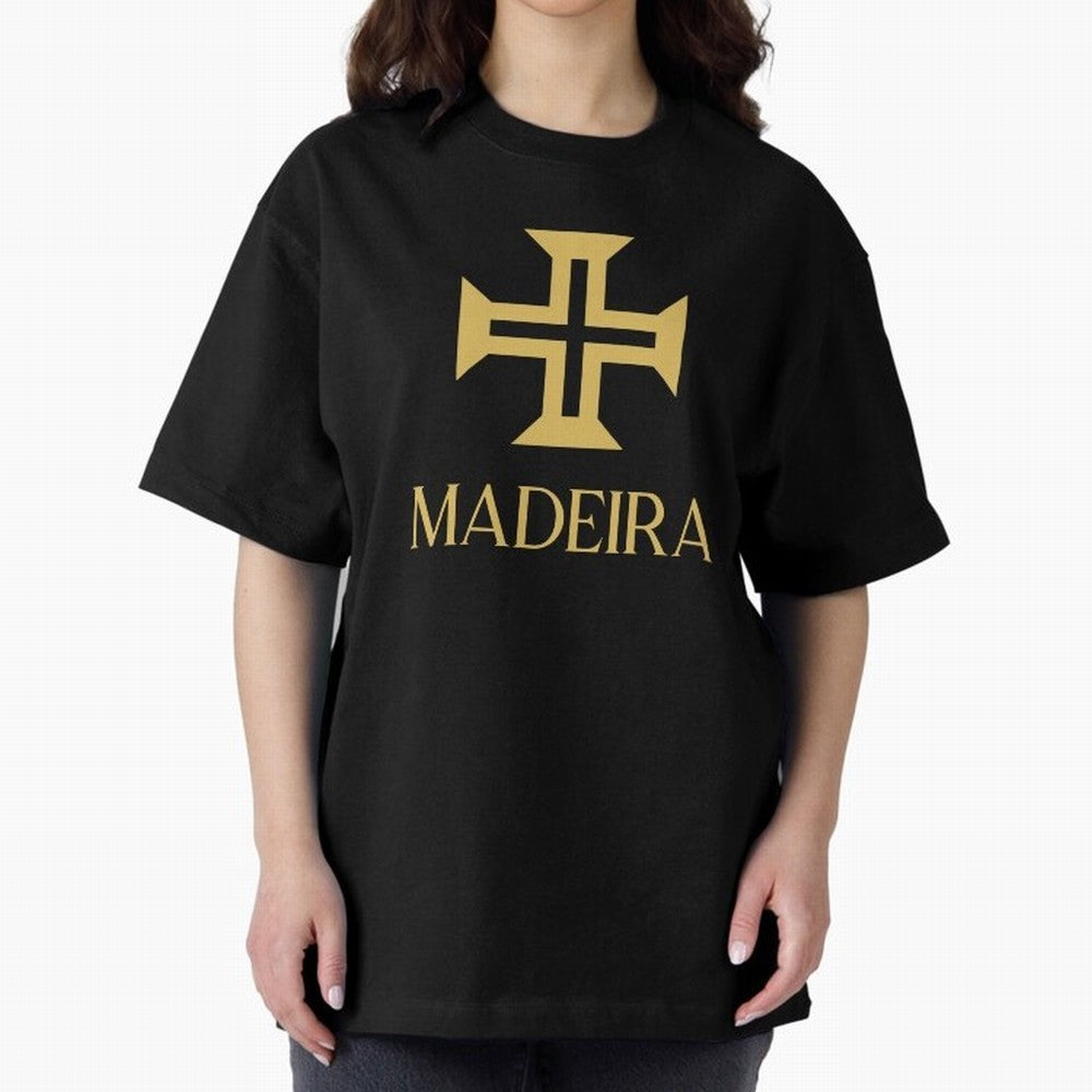 Madeira gold Oversized T-Shirt Celebrate Soccer Greatness during Global Football Passion for FIFA World Cup 2026 USA Canada Mexico, Inspired by Cristiano Ronaldo, Spain and Netherlands, Sports Nostalgia, International Competition, Famous Players