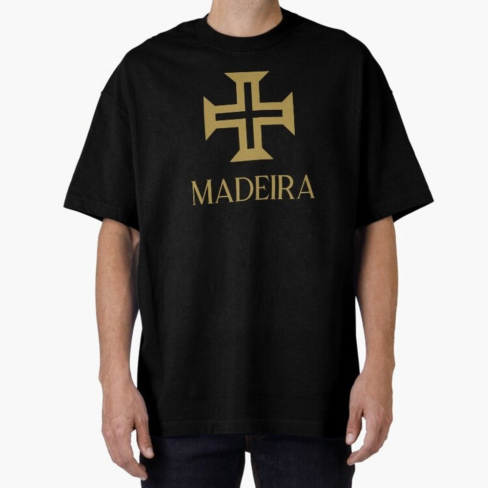 Madeira gold b Oversized T-Shirt Back the Journey through the FIFA World Cup 2026 Journey through Haaland Highlights, France and Portugal Pride, Football Festival Excitement, Trophy Ambitions, Country Rivalries and Star Player Buzz; Great for