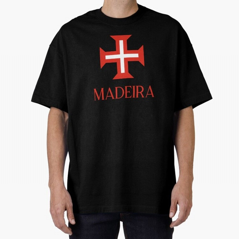 Madeira red Oversized T-Shirt Celebrate the Road through FIFA World Cup 2026 Filled with Messi, France and Portugal Energy, Football Festival Excitement, Trophy Ambitions, Country Rivalries and Star Player Buzz; Ideal for Football Dads, Football