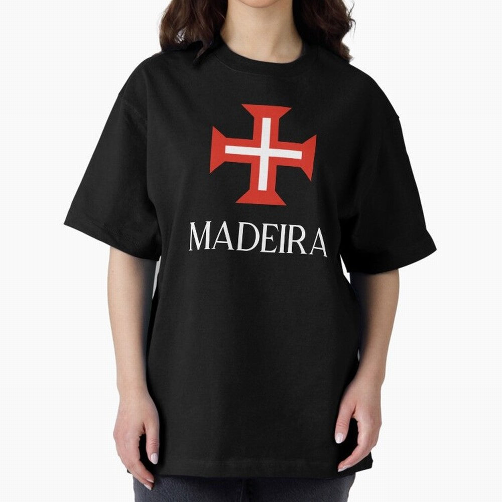 Madeira Oversized T-Shirt Celebrate Match Day Hype around FIFA World Cup 2026 Group Stage, Messi, CR7 and Mbappe, Spain and Netherlands, Global Supporter Spirit, Legendary Goals, National Colors and Tournament Celebration; Built for Supporters