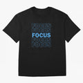 Focus Focus Focus (Blue) Oversized T-Shirt Make Memories around FIFA World Cup 2026 USA Canada Mexico Centered on Haaland and Mbappe, England Energy, Football Festival Excitement, Trophy Ambitions, Country Rivalries and Star Player Buzz; Perfect
