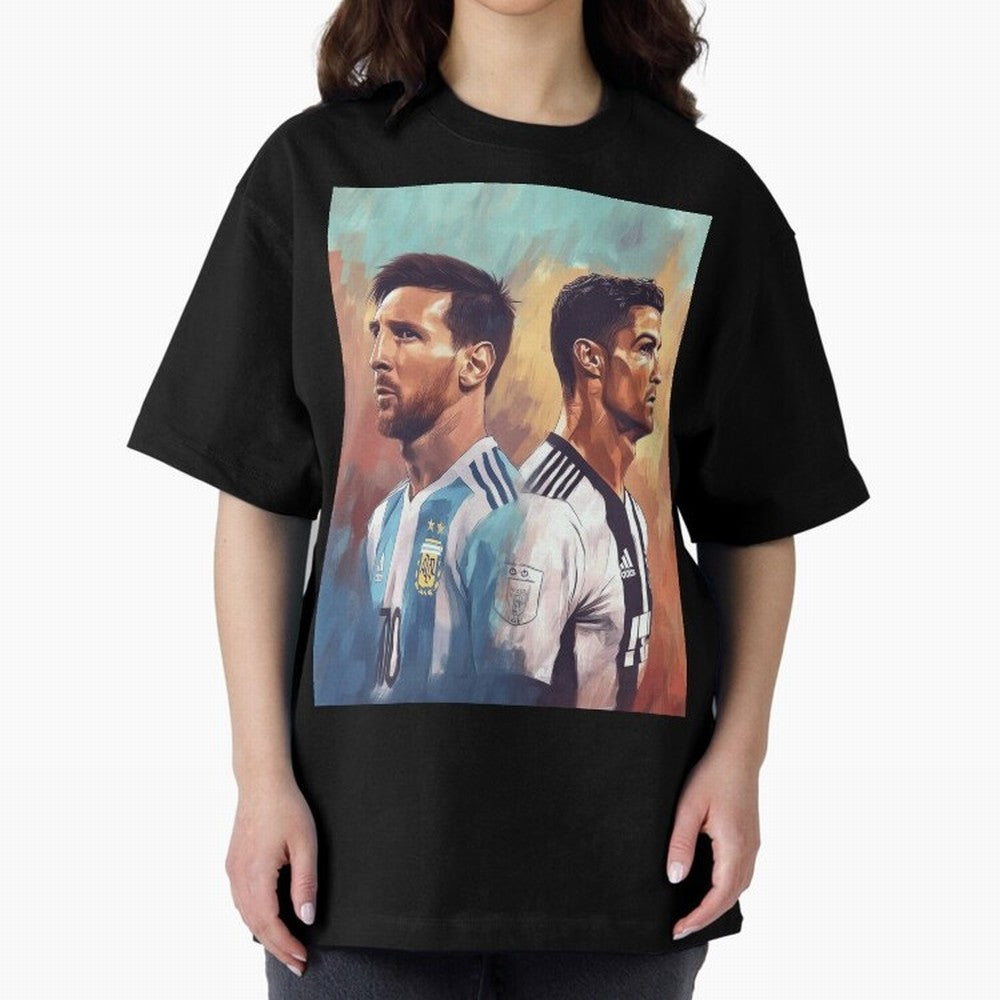Lionel Messi and Cristiano Ronaldo Oversized T-Shirt Bring Bold Fan Energy to the FIFA World Cup 2026 Journey through Messi, CR7 and Mbappe Highlights, France Pride, Football History, Final Match Energy, Crowd Noise and Once in a Lifetime Moments;