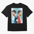 Lionel Messi and Cristiano Ronaldo Oversized T-Shirt Celebrate the Biggest Stage of Match Day Hype around FIFA World Cup 2026 USA Canada Mexico, CR7 and Messi, Argentina, France and Brazil, Worldwide Fan Energy, Dramatic Goals, Stadium Lights and