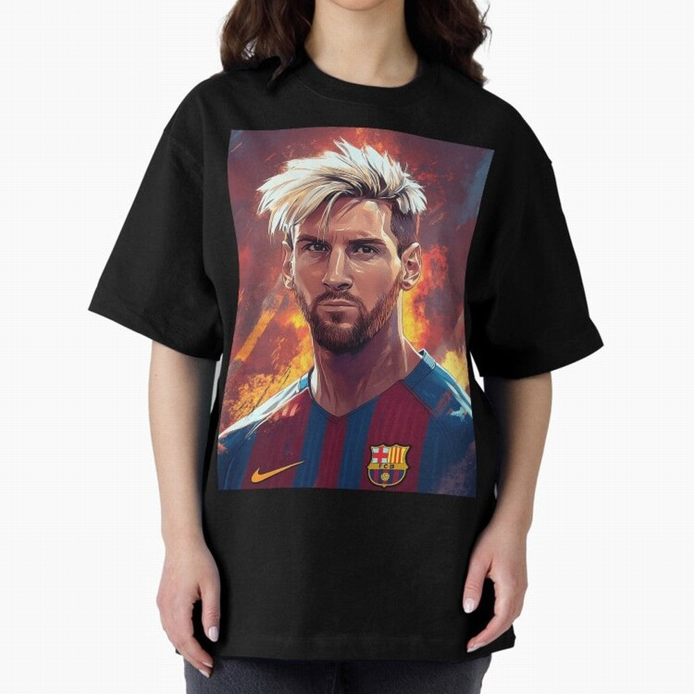 Lionel Messi Oversized T-Shirt Celebrate Fan Favorites in FIFA World Cup 2026 USA Canada Mexico Built around Cristiano Ronaldo, Argentina, France and Brazil Energy, Worldwide Fan Energy, Dramatic Goals, Stadium Lights and Championship Celebrations;