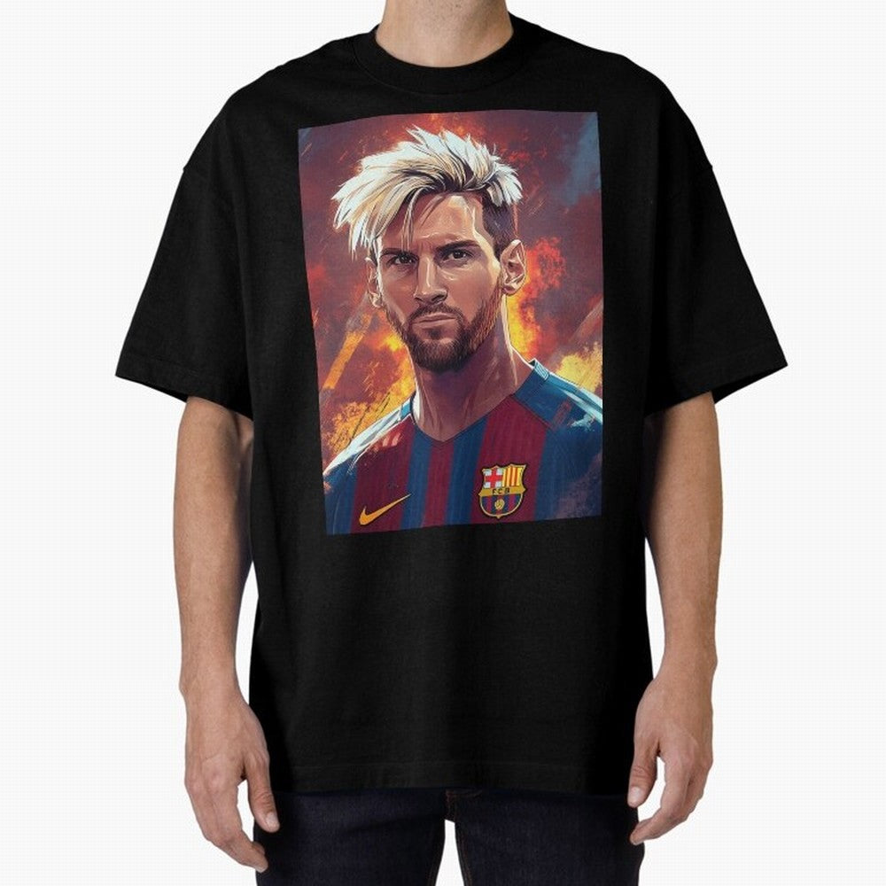 Lionel Messi Oversized T-Shirt Celebrate Fan Favorites in FIFA World Cup 2026 USA Canada Mexico Built around Cristiano Ronaldo, Argentina, France and Brazil Energy, Worldwide Fan Energy, Dramatic Goals, Stadium Lights and Championship Celebrations;