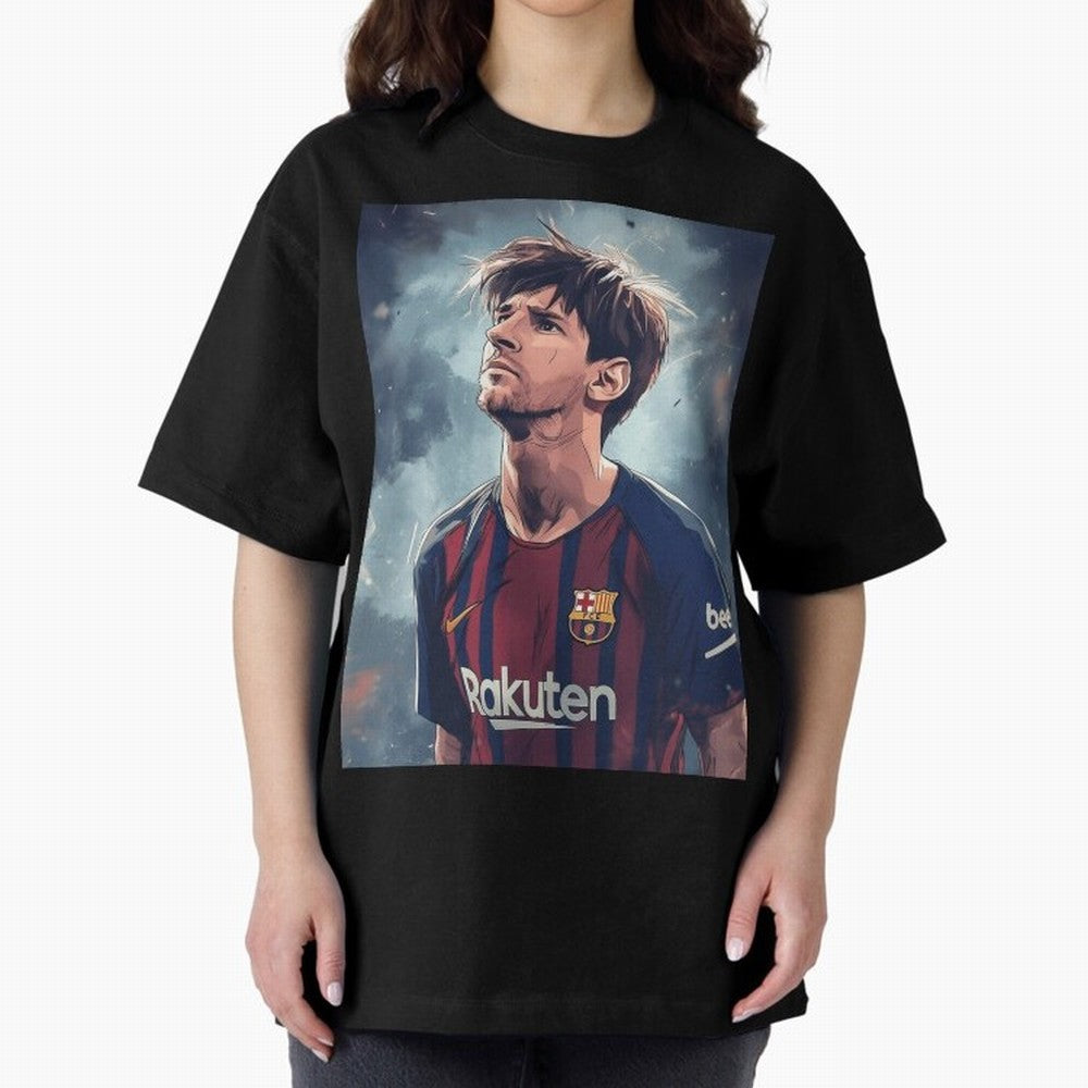 Lionel Messi Oversized T-Shirt Celebrate Classic Football Spirit in FIFA World Cup 2026 Group Stage for Fans of Messi, CR7 and Mbappe and Spain, Bringing Fan Favorite Moments, National Team Passion, Big Match Drama and Soccer History; Ideal for