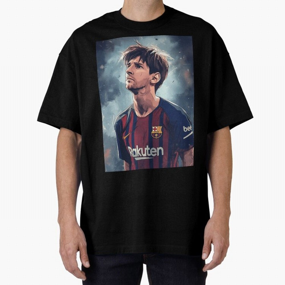 Lionel Messi Oversized T-Shirt Celebrate Classic Football Spirit in FIFA World Cup 2026 Group Stage for Fans of Messi, CR7 and Mbappe and Spain, Bringing Fan Favorite Moments, National Team Passion, Big Match Drama and Soccer History; Ideal for