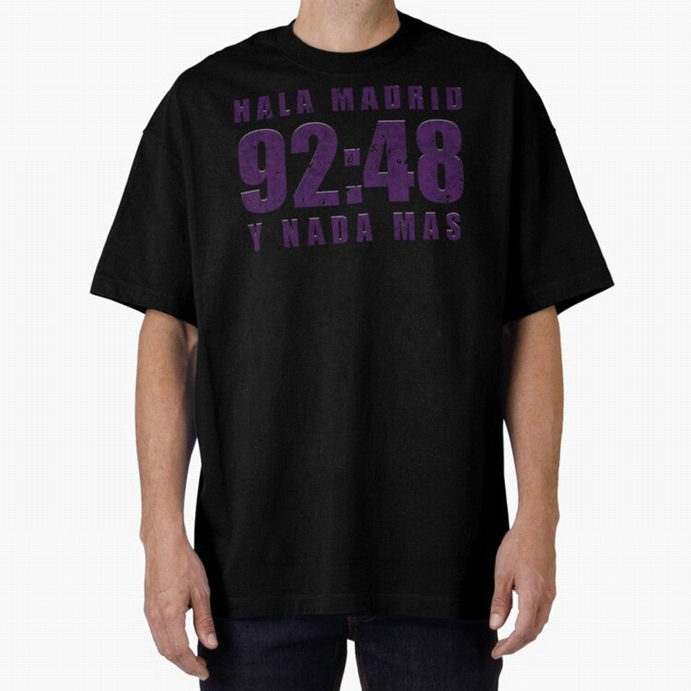 La Decima ChL 92:48 Madrid Hala Madrid Y Nada Mas History Made Madrid Bernabeu Football Soccer Legendary Oversized T-Shirt Experience the Global Stage of FIFA World Cup 2026 Group Stage Spirit, Capturing Germany, Cristiano Ronaldo, Worldwide Fan