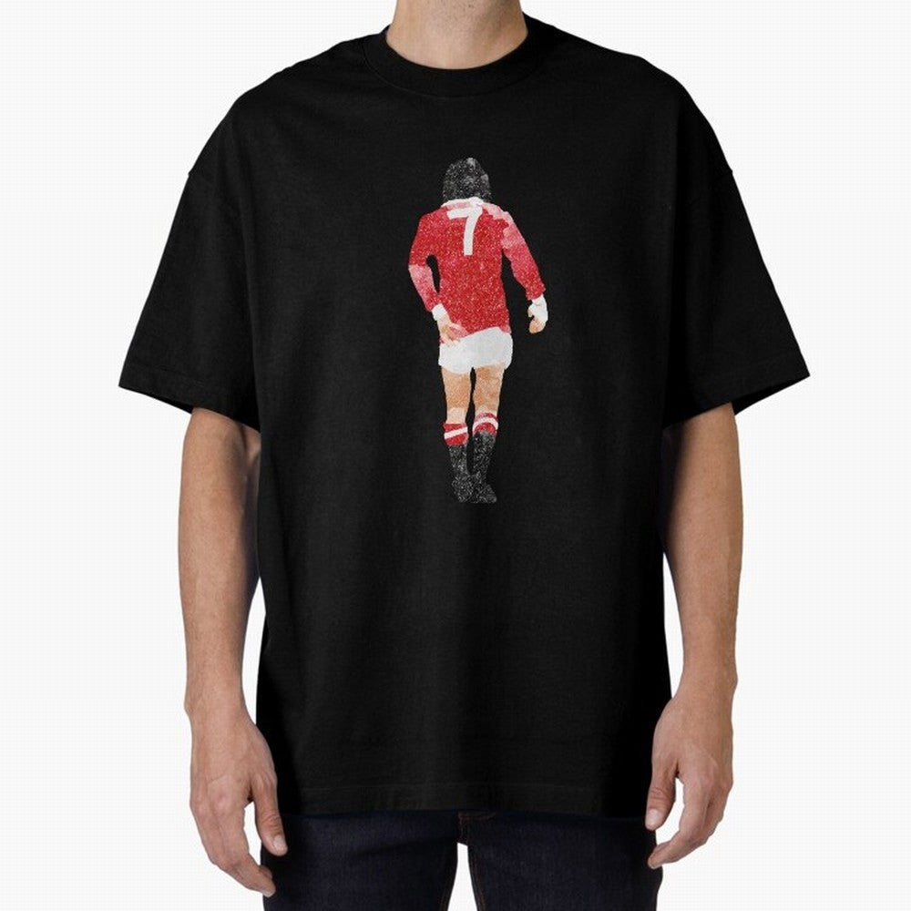 George Best watercolour Manchester United Football Northern Ireland Legend number 7 Man United Red D Oversized T-Shirt Make Memories around FIFA World Cup 2026 for Fans of Haaland and France and Portugal, Bringing Tournament Hype, Historic