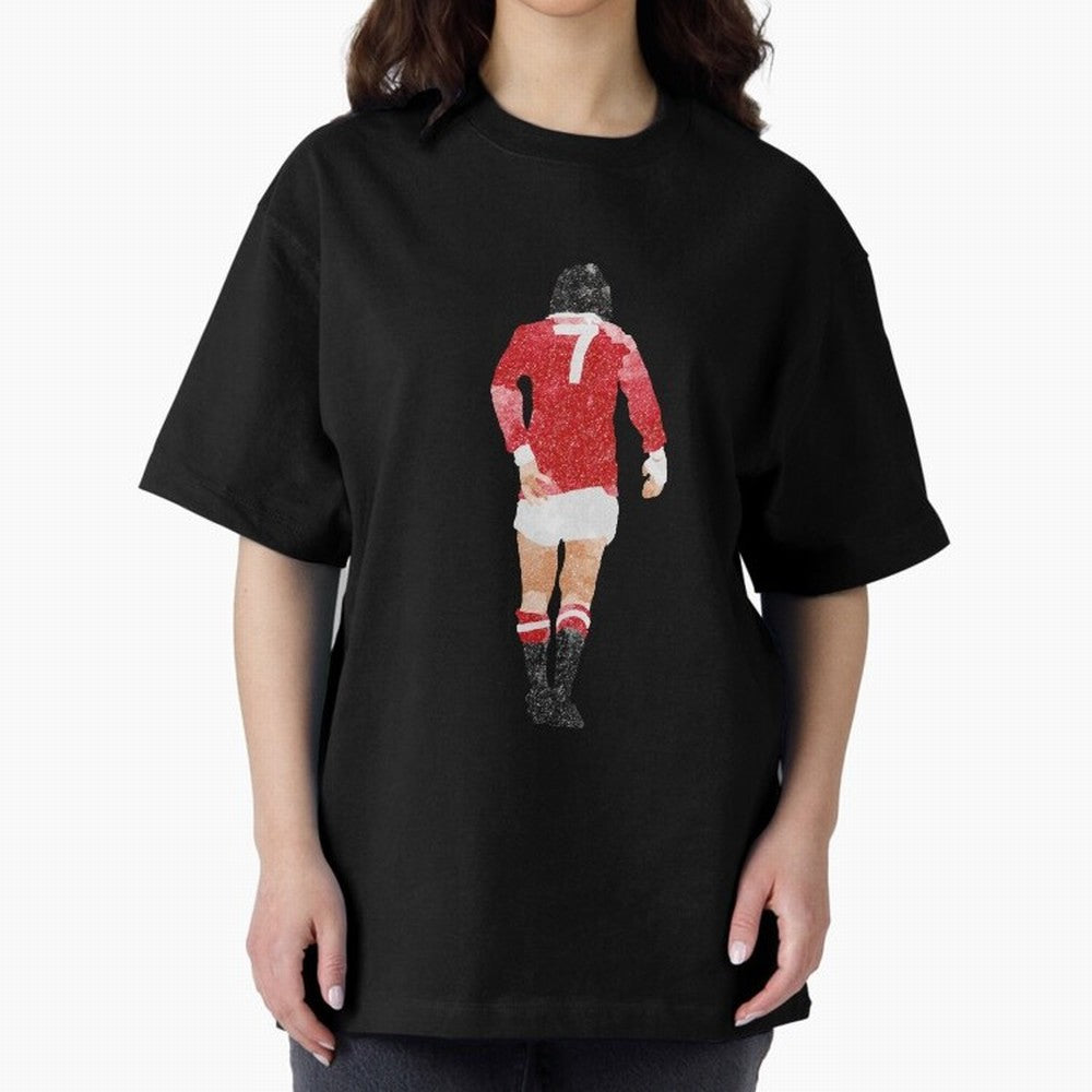 George Best watercolour Manchester United Football Northern Ireland Legend number 7 Man United Red D Oversized T-Shirt Make Memories around FIFA World Cup 2026 for Fans of Haaland and France and Portugal, Bringing Tournament Hype, Historic