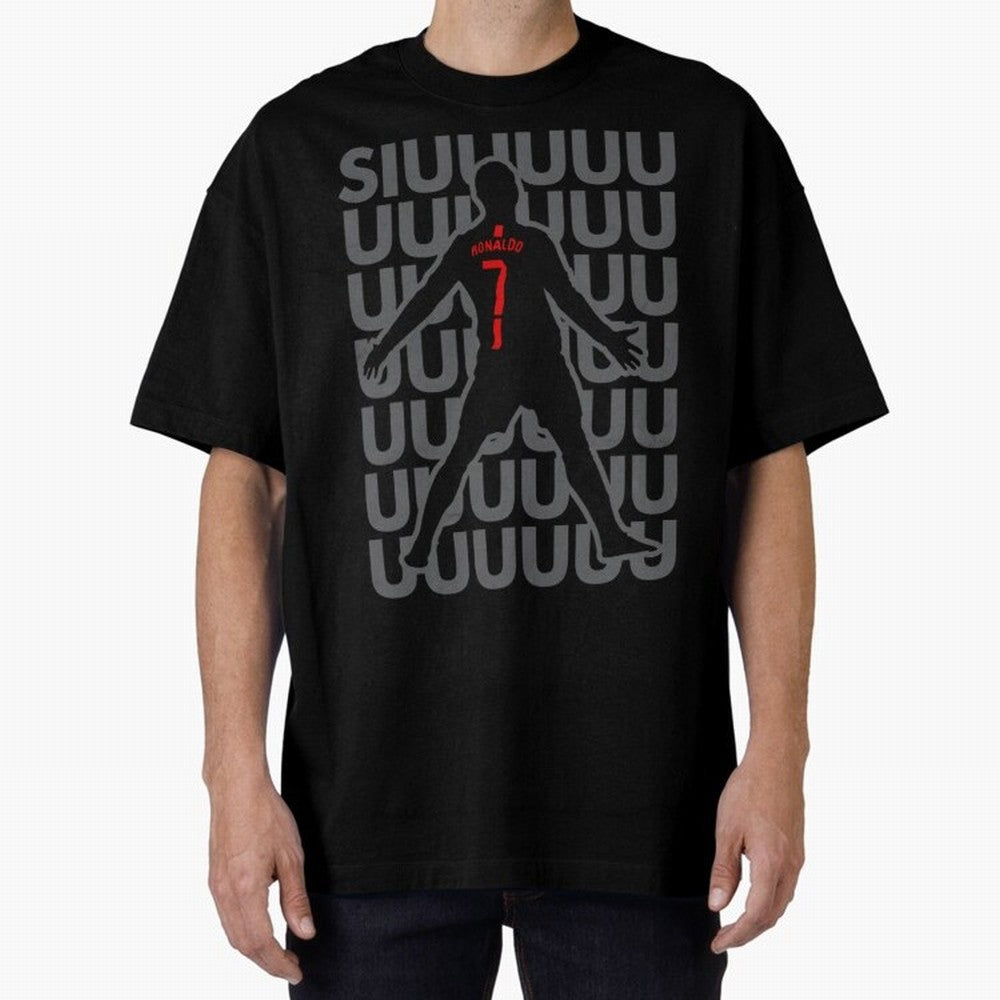 Siuuuuuu Cristiano Ronaldo Oversized T-Shirt Capture Stadium Memories from Match Day Hype around FIFA World Cup 2026, Cristiano Ronaldo, Spain, Football Passion, Legendary Performances, Festival Vibes and Supporter Community; Made for Collectors