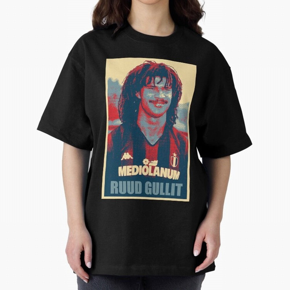 Ruud Gullit Oversized T-Shirt Show Passion for the Stars of Match Day Hype around FIFA World Cup 2026 Group Stage, Neymar, Haaland and Cristiano Ronaldo, Brazil, Stadium Chants, National Pride, Trophy Dreams and Unforgettable Football Memories;