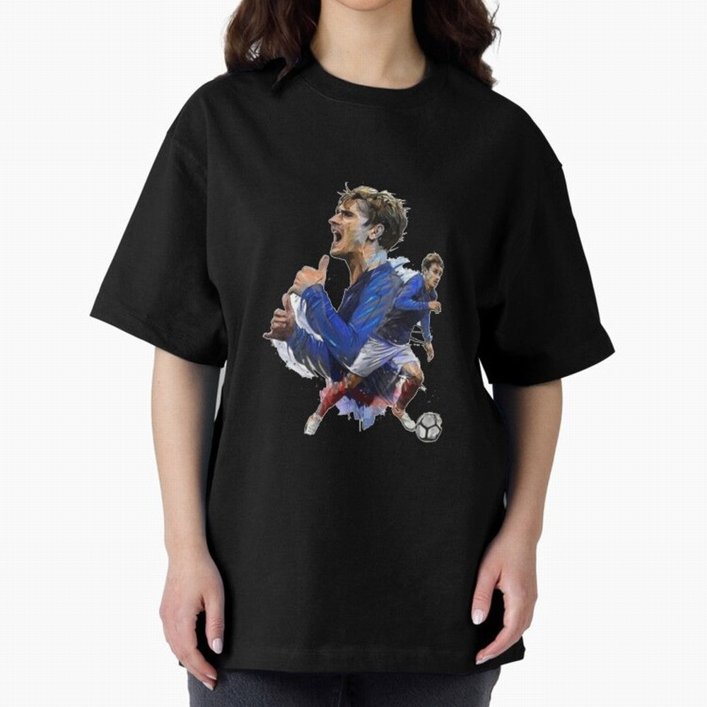Griezmann Oversized T-Shirt Cheer through Every Moment of FIFA World Cup 2026 Spirit, with England, Messi and Cristiano Ronaldo, Champion Mindset, Group Stage Buzz, Knockout Tension and Passionate Fan Culture; Great for Supporters Who Love