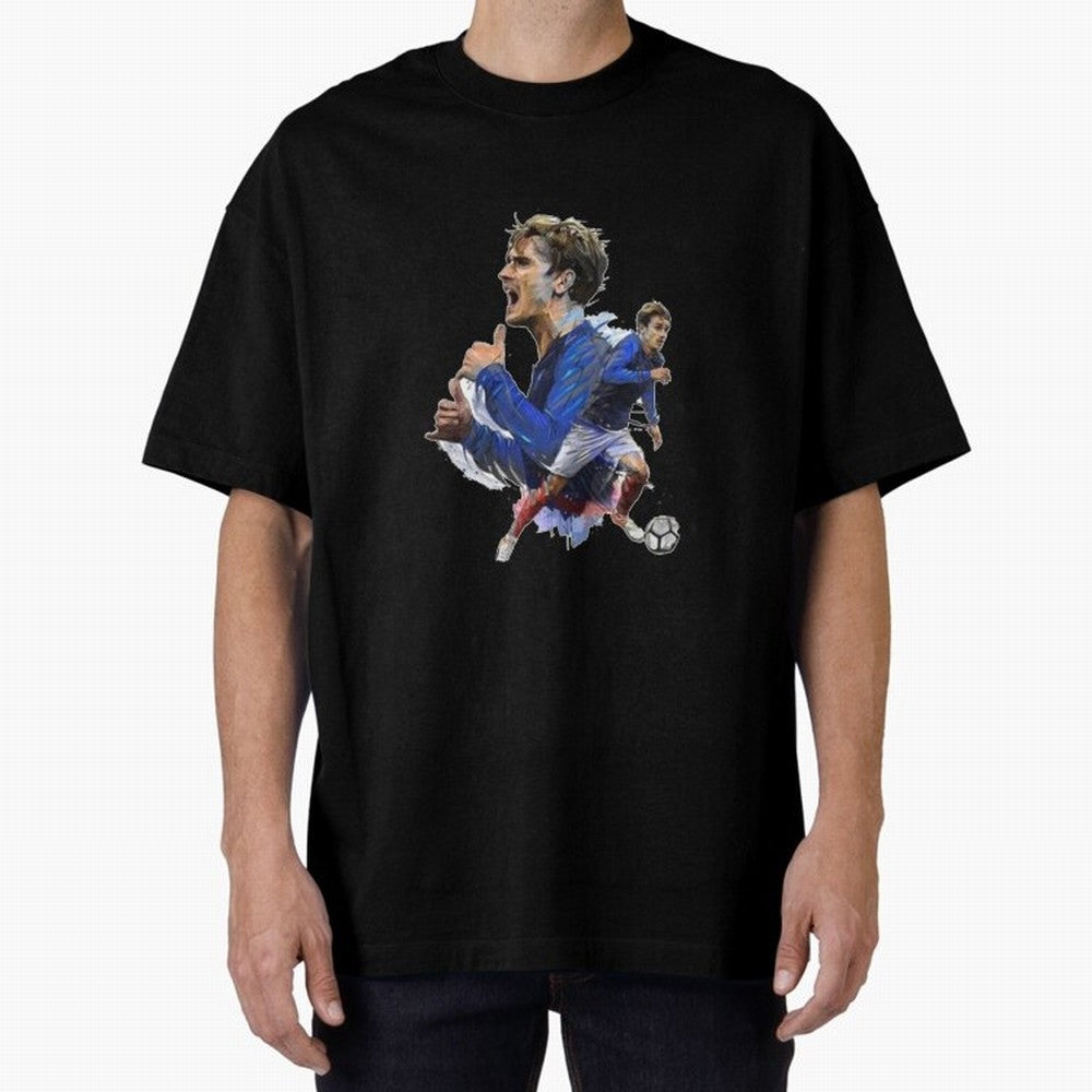 Griezmann Oversized T-Shirt Cheer through Every Moment of FIFA World Cup 2026 Spirit, with England, Messi and Cristiano Ronaldo, Champion Mindset, Group Stage Buzz, Knockout Tension and Passionate Fan Culture; Great for Supporters Who Love