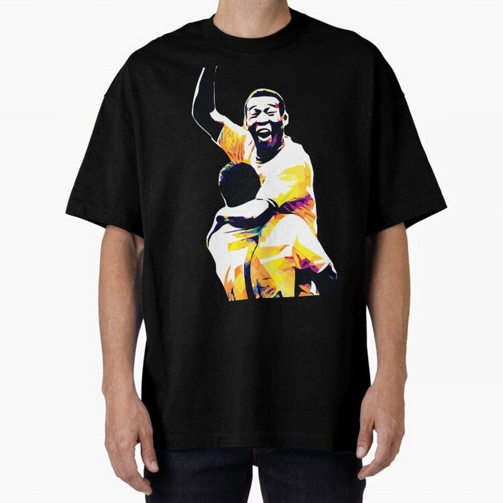 Pele Pop Art Oversized T-Shirt Celebrate Fan Favorites in FIFA World Cup 2026 Group Stage Spirit, Featuring Germany, Messi and Cristiano Ronaldo, Football History, Final Match Energy, Crowd Noise and Once in a Lifetime Moments; Perfect for People