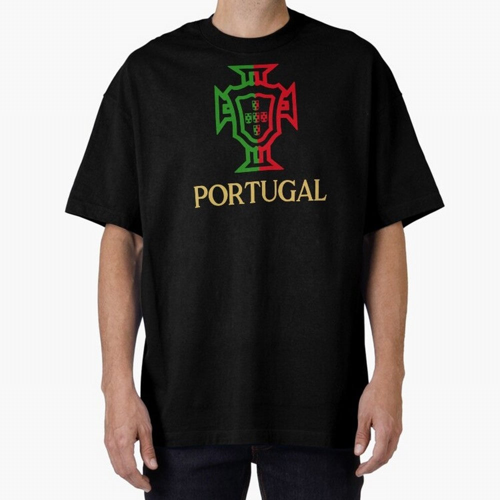 Portugal Tuga Gold Oversized T-Shirt Support the Legends of FIFA World Cup 2026 USA Canada Mexico Spirit, Inspired by Brazil, Portugal and Argentina, Messi, Neymar and Mbappe, Goal Celebration Energy, Supporter Heritage, Football Icons and