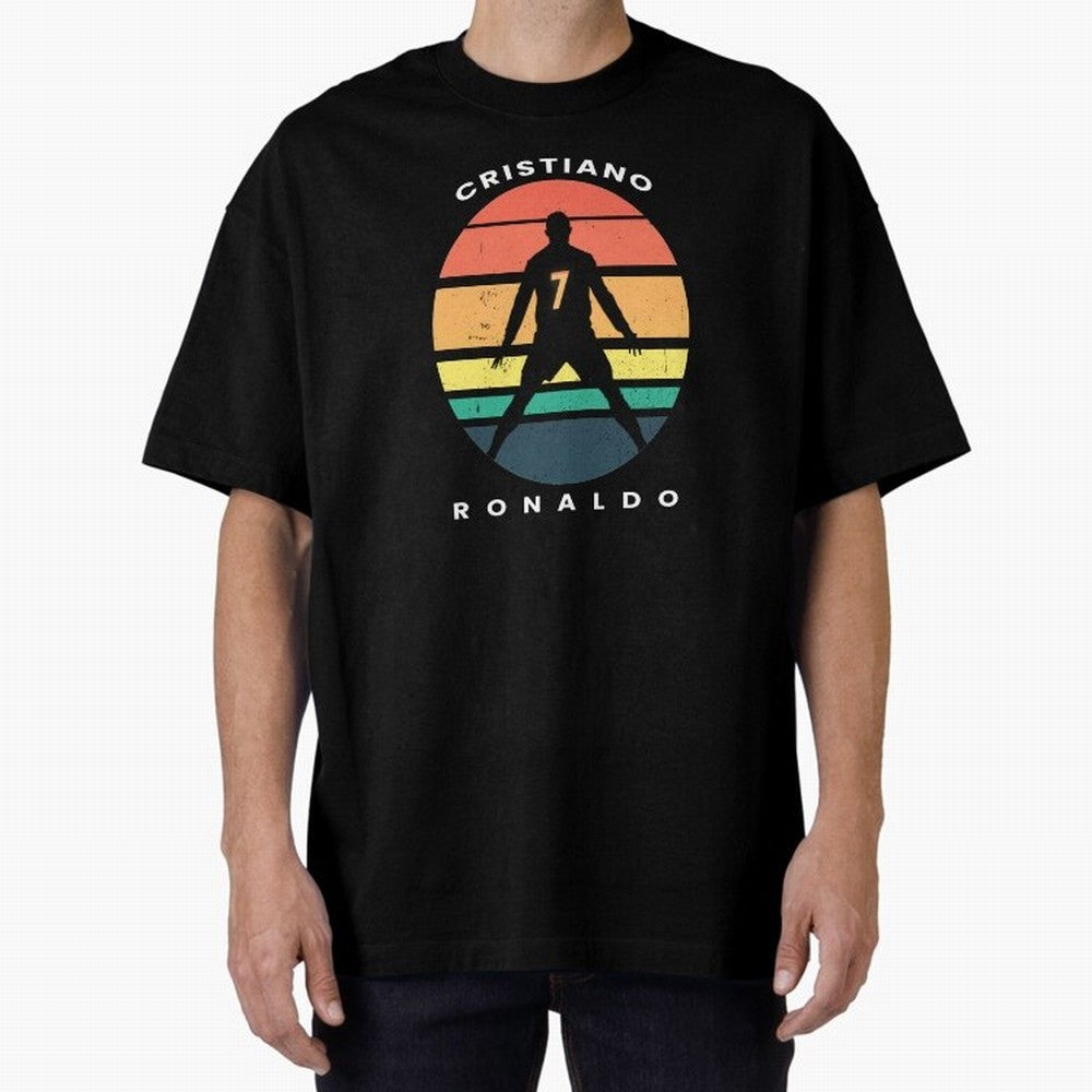 CRISTIANO RONALDO RETRO VINTAGE T-SHIRT Oversized T-Shirt Elevate Global Football Passion for FIFA World Cup 2026 Group Stage, Made for Messi, England, France and Netherlands, Stadium Memories, Football Loyalty, International Chants and