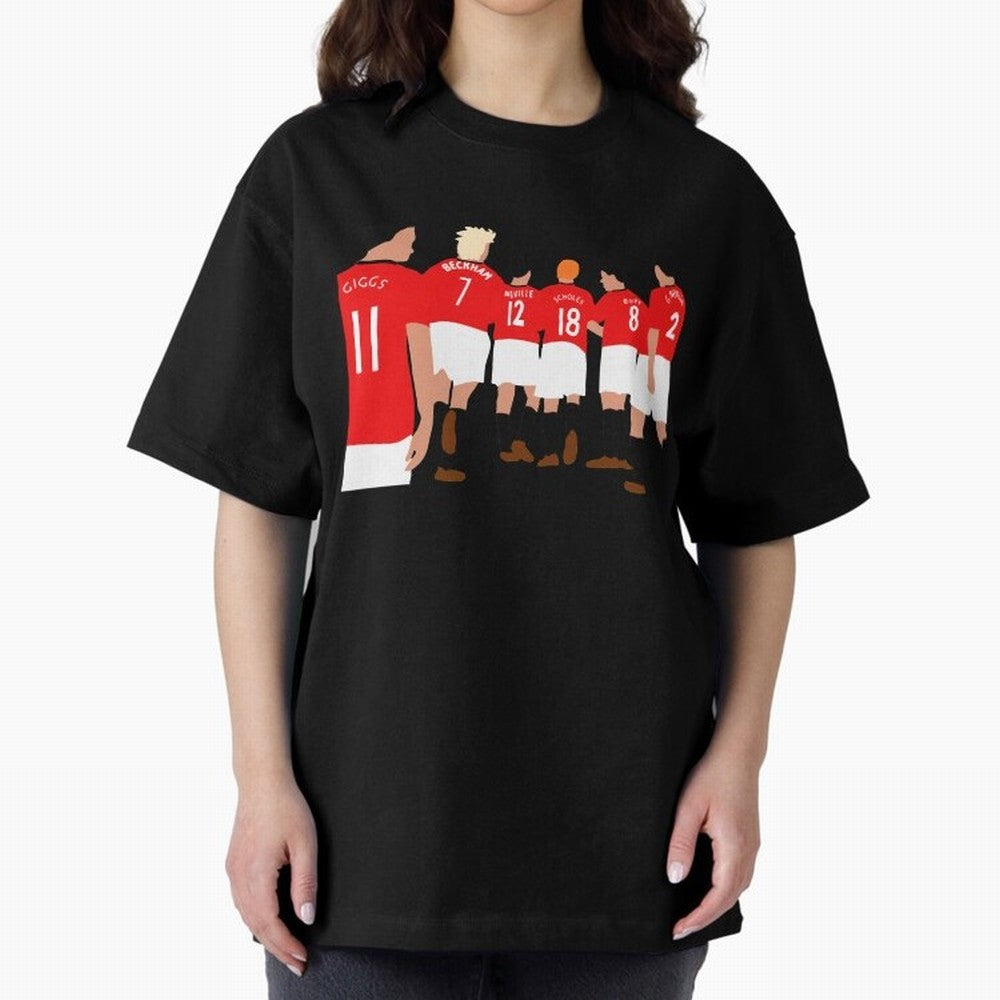 Class of 92 - Manchester United Legends Oversized T-Shirt Represent FIFA World Cup 2026 Group Stage for Fans of Neymar and Brazil, Bringing Goal Celebration Energy, Supporter Heritage, Football Icons and Worldwide Tournament Joy; Made for Die Hard