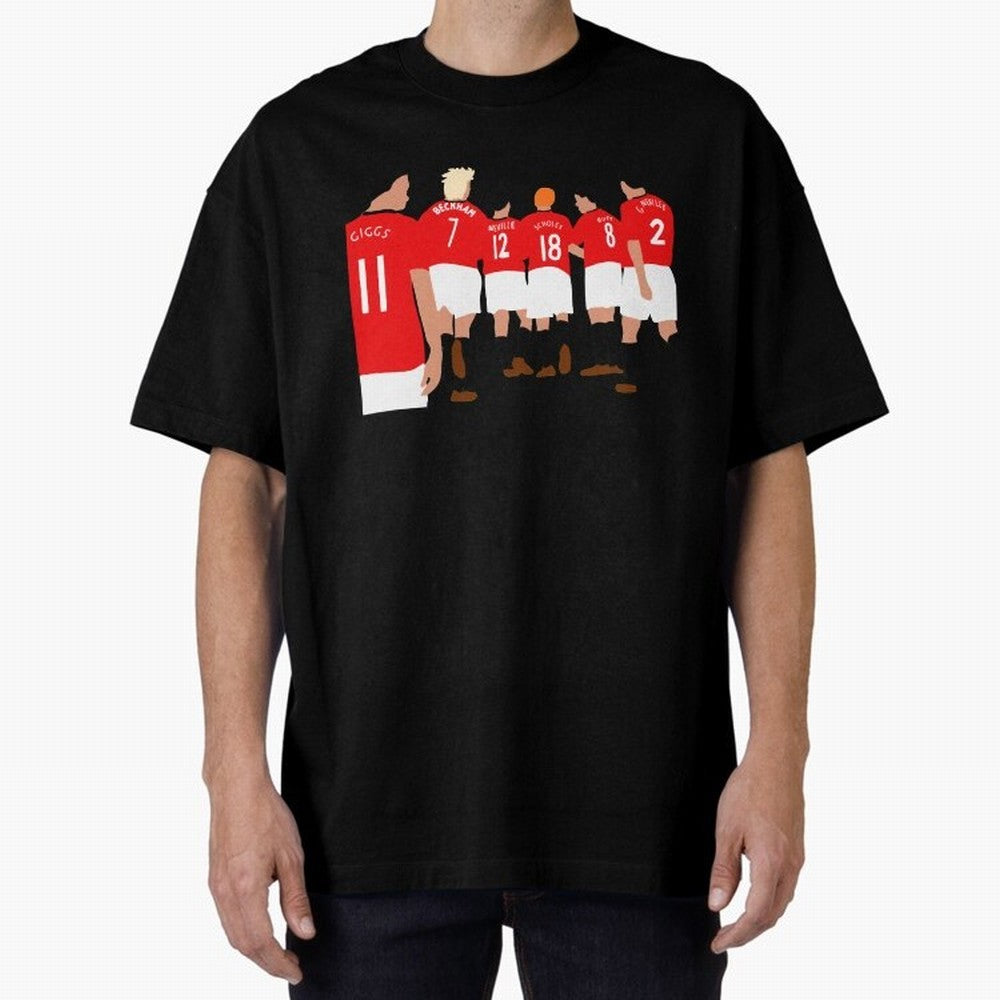Class of 92 - Manchester United Legends Oversized T-Shirt Represent FIFA World Cup 2026 Group Stage for Fans of Neymar and Brazil, Bringing Goal Celebration Energy, Supporter Heritage, Football Icons and Worldwide Tournament Joy; Made for Die Hard