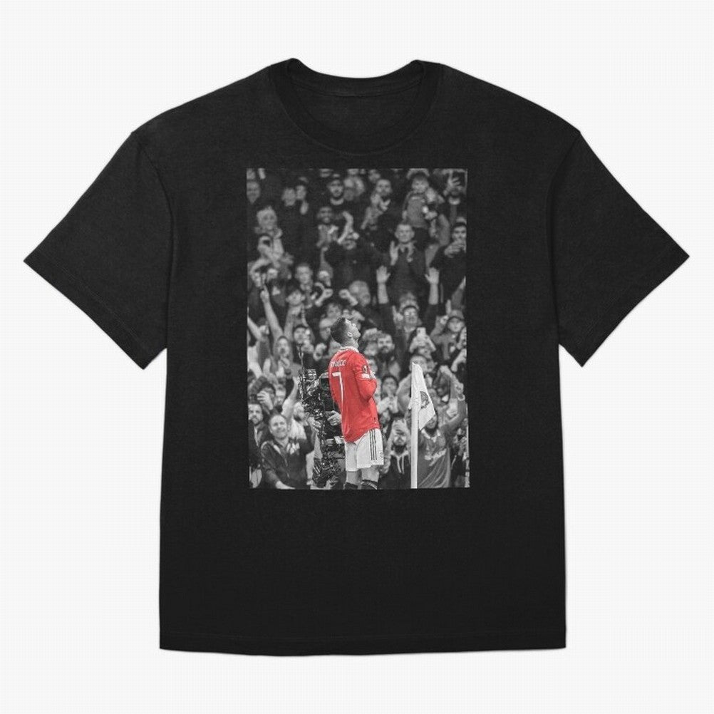 Cristiano Ronaldo Manchester United Oversized T-Shirt Support Iconic Players in Global Football Passion for FIFA World Cup 2026 USA Canada Mexico, with CR7, Brazil, Portugal and Argentina, Stadium Chants, National Pride, Trophy Dreams and