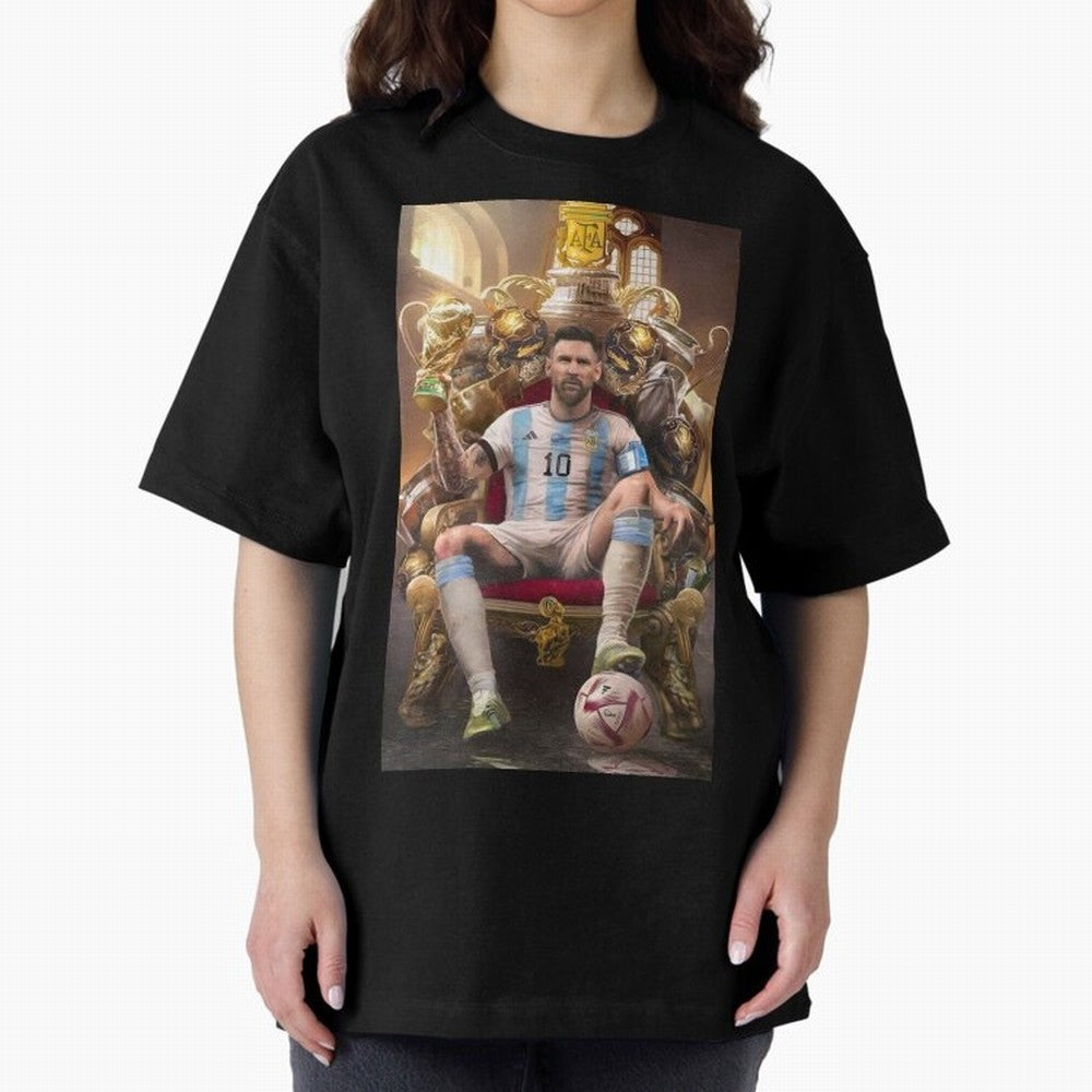 Lionel Messi Oversized T-Shirt Bring Home FIFA World Cup 2026 Group Stage Spirit, Celebrating England, France and Netherlands, Neymar, Haaland and Cristiano Ronaldo, Supporter Pride, Iconic Celebrations, Legendary Names and Global Match Day Energy;