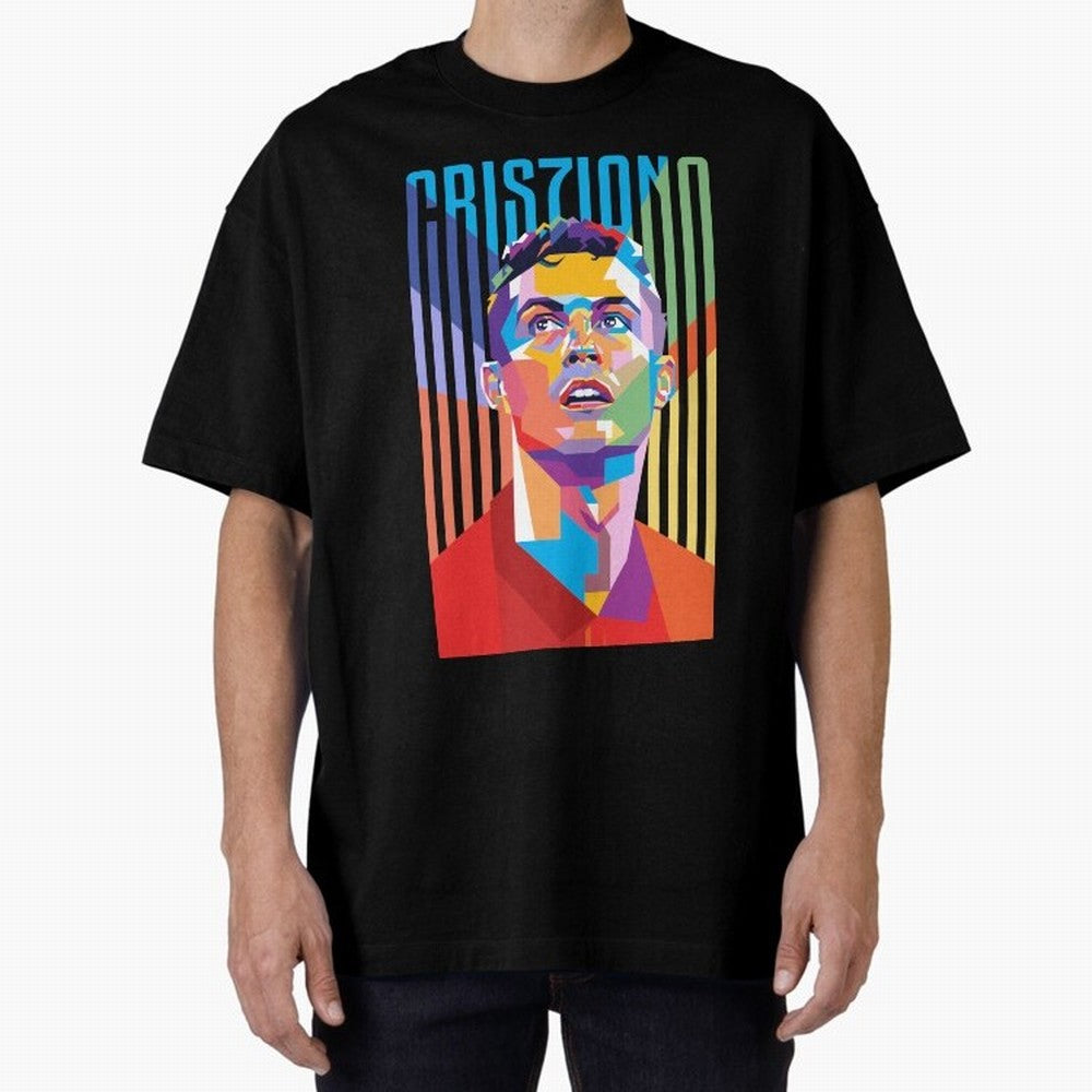 CR7 Pop Art Oversized T-Shirt Discover FIFA World Cup 2026 Filled with Cristiano Ronaldo, Germany Energy, Sports Nostalgia, International Competition, Famous Players and Unforgettable Victories; Great for Supporters Who Love Legendary Players,