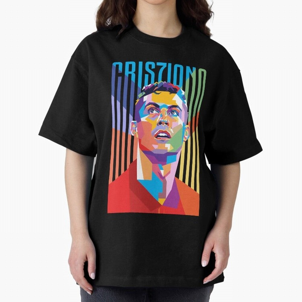 CR7 Pop Art Oversized T-Shirt Discover FIFA World Cup 2026 Filled with Cristiano Ronaldo, Germany Energy, Sports Nostalgia, International Competition, Famous Players and Unforgettable Victories; Great for Supporters Who Love Legendary Players,
