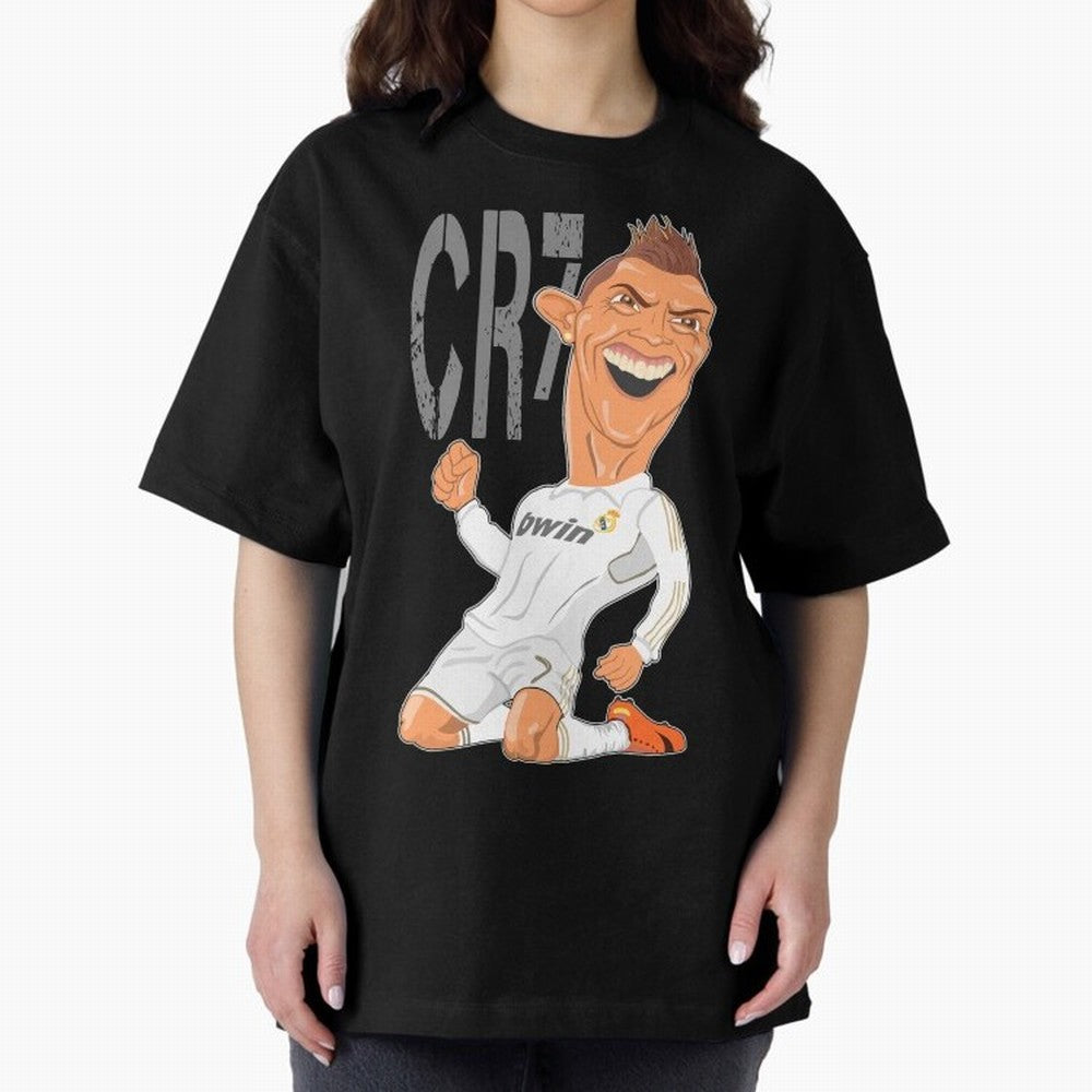 RONALDO Oversized T-Shirt Cheer through Every Moment of FIFA World Cup 2026 USA Canada Mexico for Fans of Messi, Neymar and Mbappe and Argentina, France and Brazil, Bringing Game Day Rituals, Football Legends, Country Pride and the Road to the