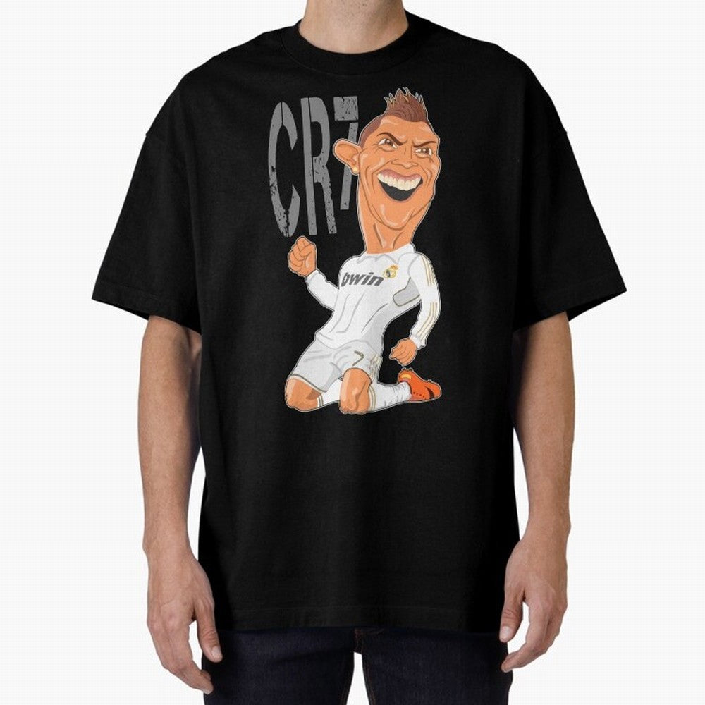 RONALDO Oversized T-Shirt Cheer through Every Moment of FIFA World Cup 2026 USA Canada Mexico for Fans of Messi, Neymar and Mbappe and Argentina, France and Brazil, Bringing Game Day Rituals, Football Legends, Country Pride and the Road to the