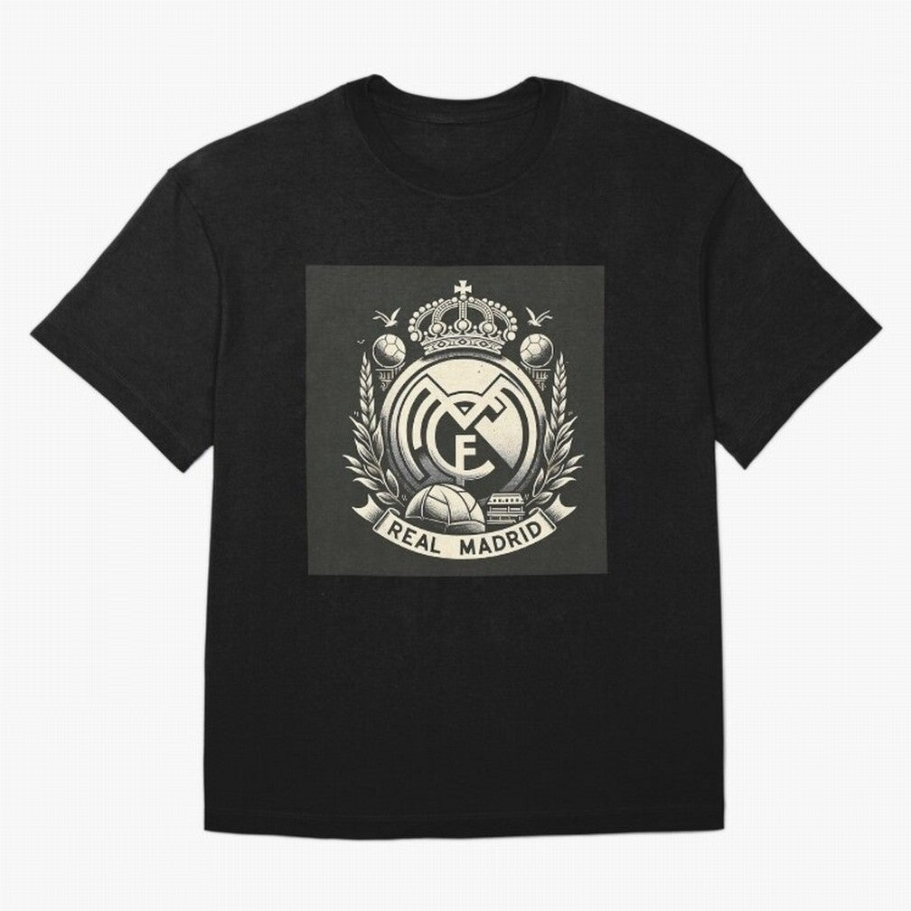 VIntage Style Real Madrid Logo Oversized T-Shirt Celebrate the Stars of the FIFA World Cup 2026 Group Stage Journey through Messi, Neymar and Mbappe Highlights, Brazil, Portugal and Argentina Pride, Goal Celebration Energy, Supporter Heritage,